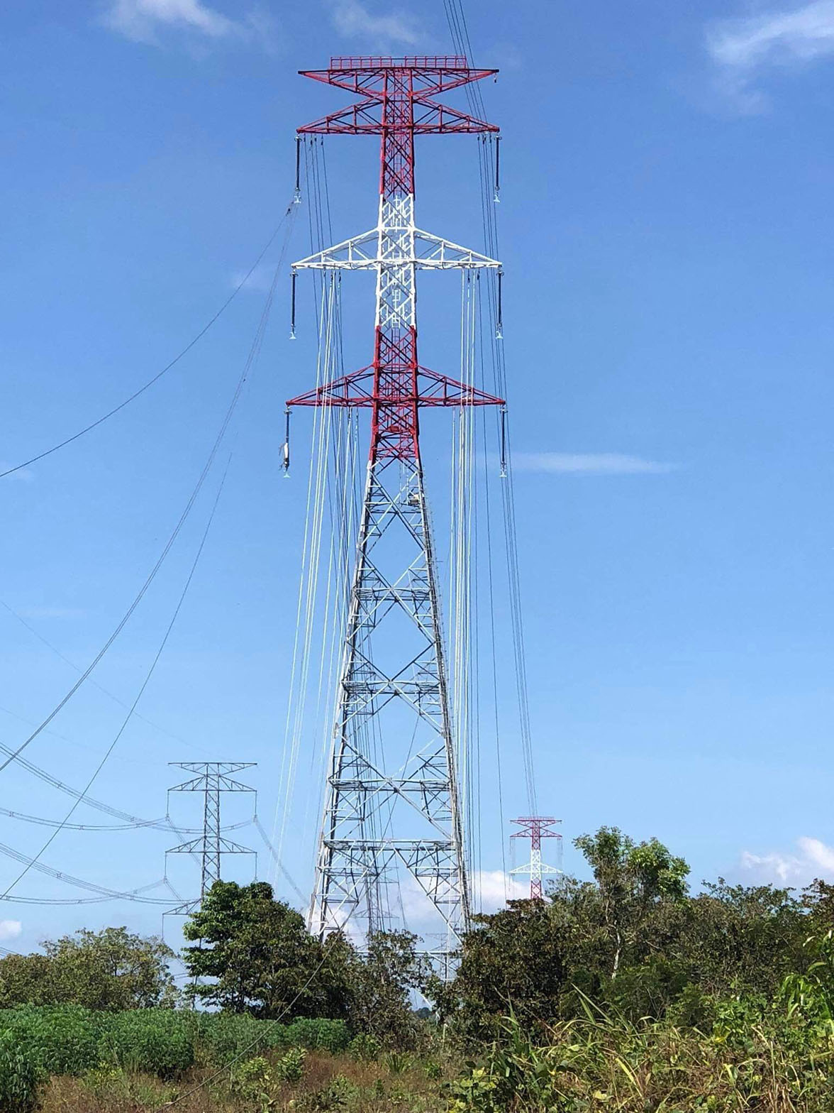 Cột thép hình DA 220kV Ninh Bình - Nam Định.JPG